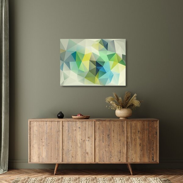 Skleněný obraz geometrické abstrakce (70x50 cm)