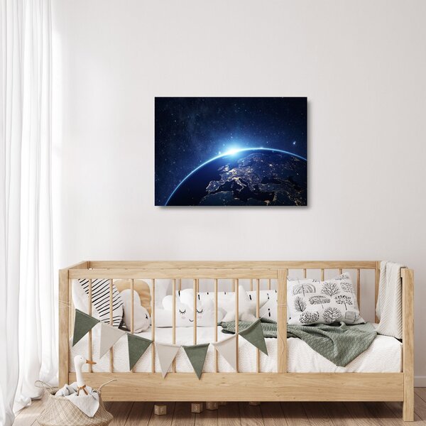 Skleněný obraz planety Země (70x50 cm)