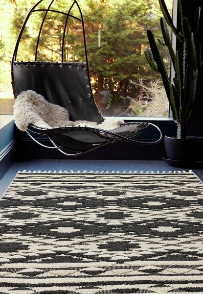 Černý koberec Lendl Black Rozměry: 80x240 cm