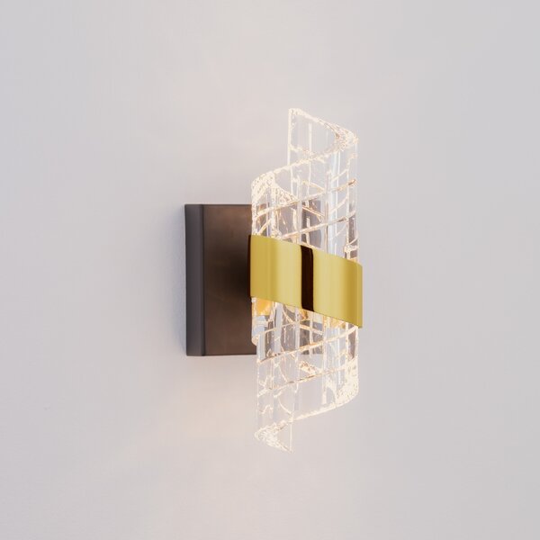 Černo-zlaté nástěnné LED světlo Nova Luce Seneca