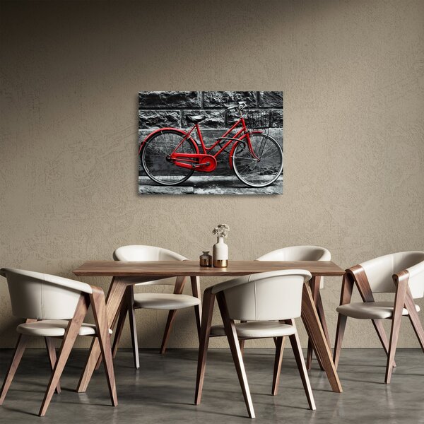 Skleněný obraz - Historický bicykl (70x50 cm)