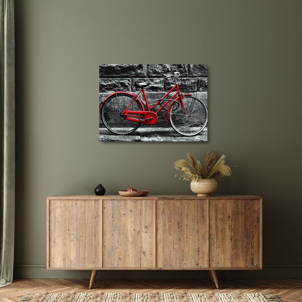 Skleněný obraz - Historický bicykl (70x50 cm)