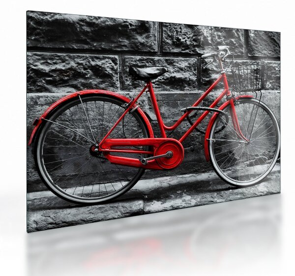 Skleněný obraz - Historický bicykl (70x50 cm)