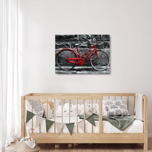 Skleněný obraz - Historický bicykl (70x50 cm)
