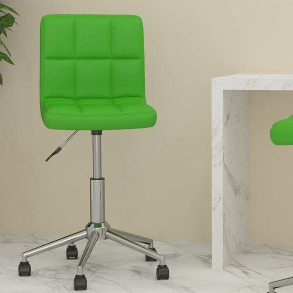 Otočná kancelářská židle zelená umělá kůže