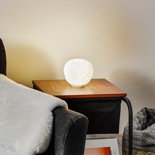 Stolní lampa Artemide, Meteorite, Bílá, Obývací pokoj, Sklo, Design