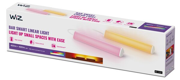 Stolní lampa WiZ, Light Bar, stmívatelné, Bílá, Obývací pokoj, Plast, Moderní
