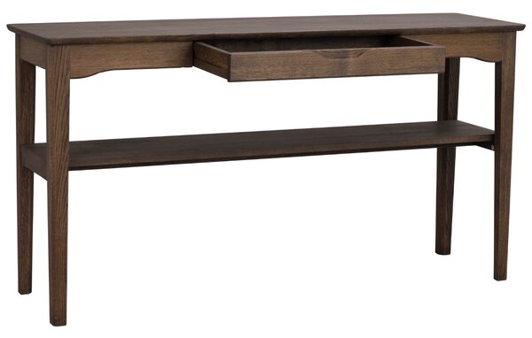 Tmavý dubový toaletní stolek ROWICO MARKHAM 140 x 40 cm