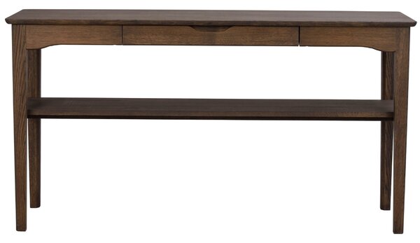 Tmavý dubový toaletní stolek ROWICO MARKHAM 140 x 40 cm