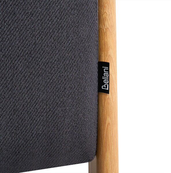 Úložný puf EDLAND Tkanina 45 cm Černá