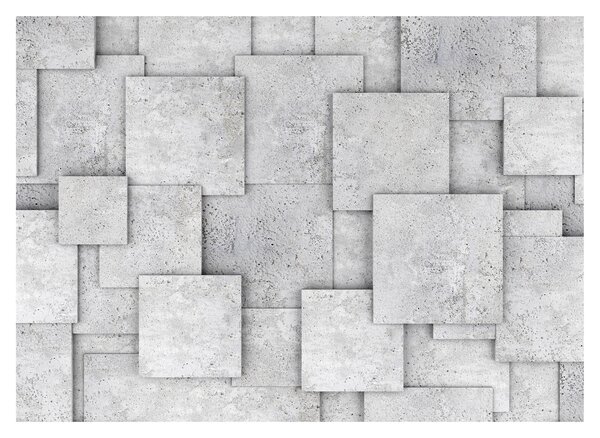 Skleněný obraz - Abstrakce betonových kachliček (70x50 cm)