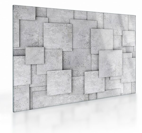 Skleněný obraz - Abstrakce betonových kachliček (70x50 cm)
