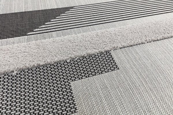 Tribeca Design Kusový koberec Mola Black/Grey Geometric Rozměry: 80x150 cm