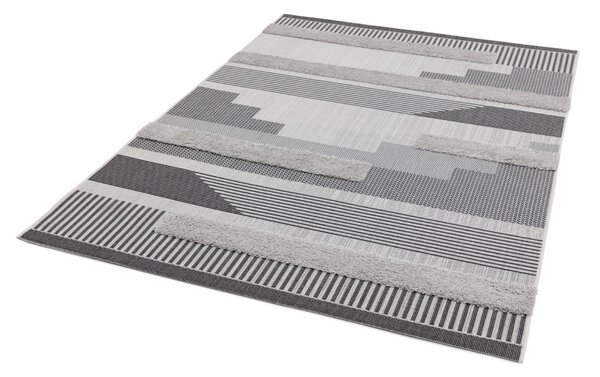 Tribeca Design Kusový koberec Mola Black/Grey Geometric Rozměry: 80x150 cm