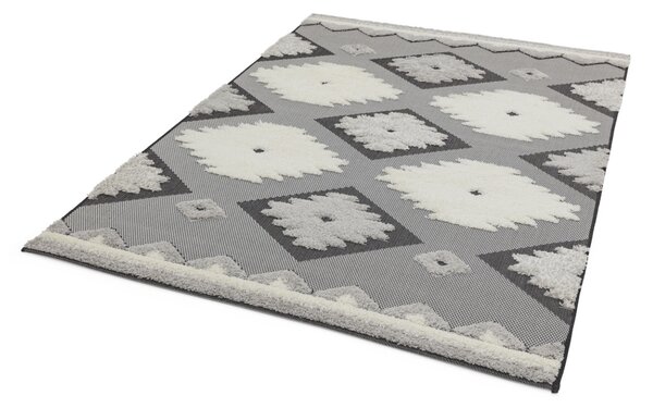 Tribeca Design Kusový koberec Mola Black/Cream Tribal Rozměry: 80x150 cm