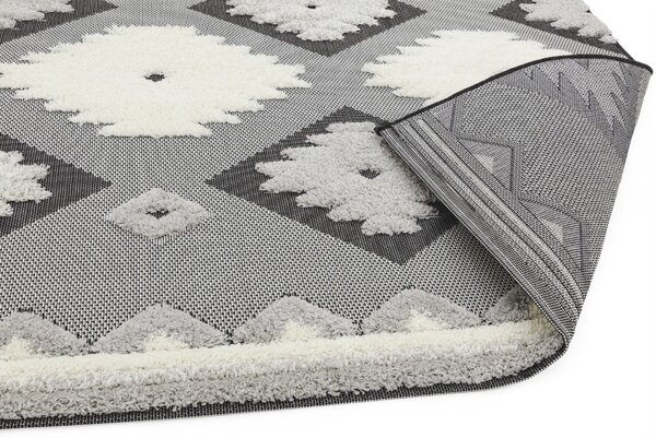 Tribeca Design Kusový koberec Mola Black/Cream Tribal Rozměry: 80x150 cm