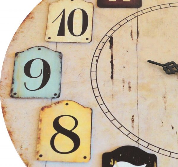 Hanah Home Nástěnné hodiny Retro 40 cm vícebarevné