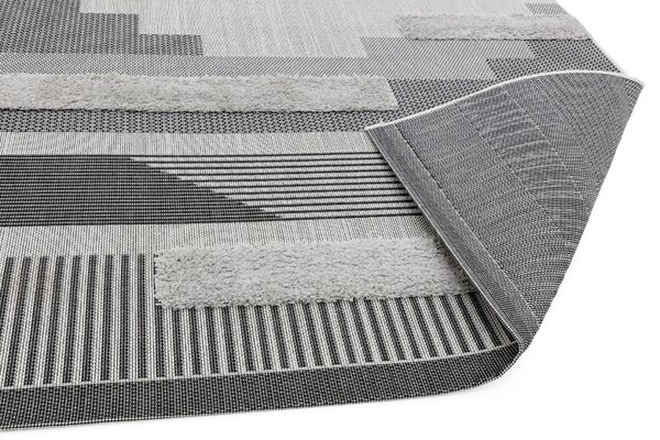 Tribeca Design Kusový koberec Mola Black/Grey Geometric Rozměry: 80x150 cm