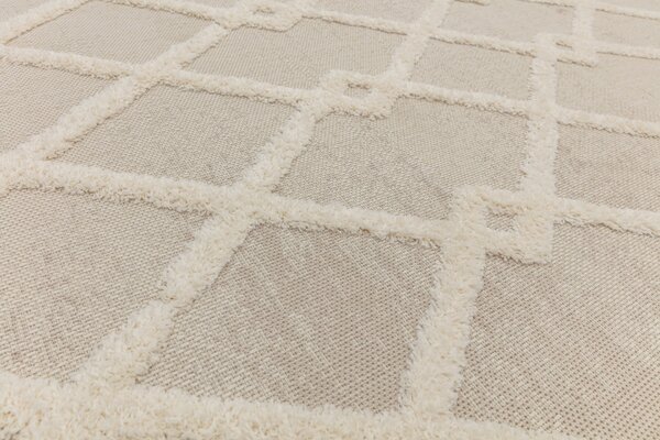 Tribeca Design Kusový koberec Mola Beige/Cream Diamond Rozměry: 80x150 cm