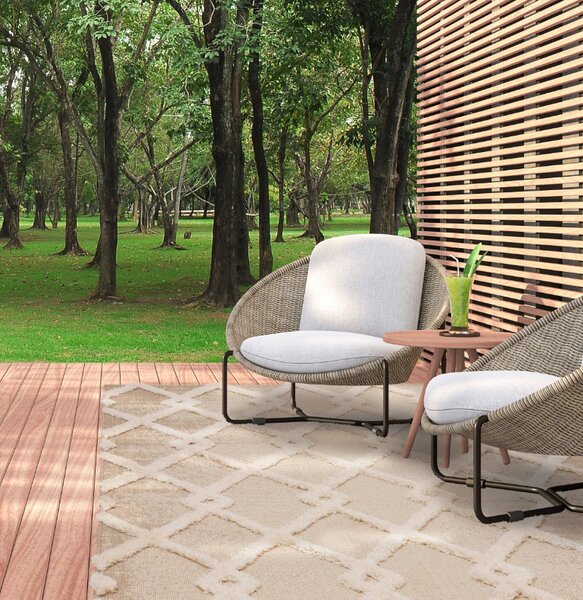 Tribeca Design Kusový koberec Mola Beige/Cream Diamond Rozměry: 80x150 cm