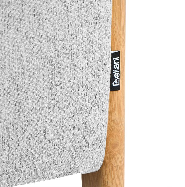 Úložný puf EDLAND Tkanina 45 cm Světle šedá