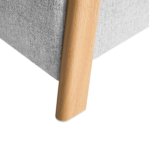 Úložný puf EDLAND Tkanina 45 cm Světle šedá