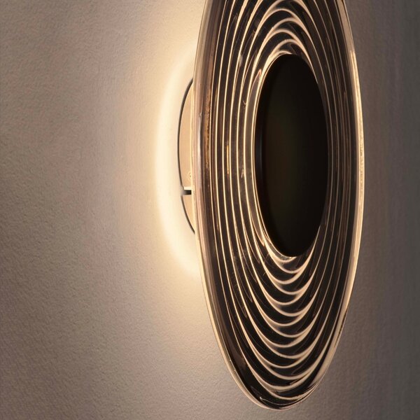 Černé skleněné nástěnné LED světlo Nova Luce Nous 30 cm