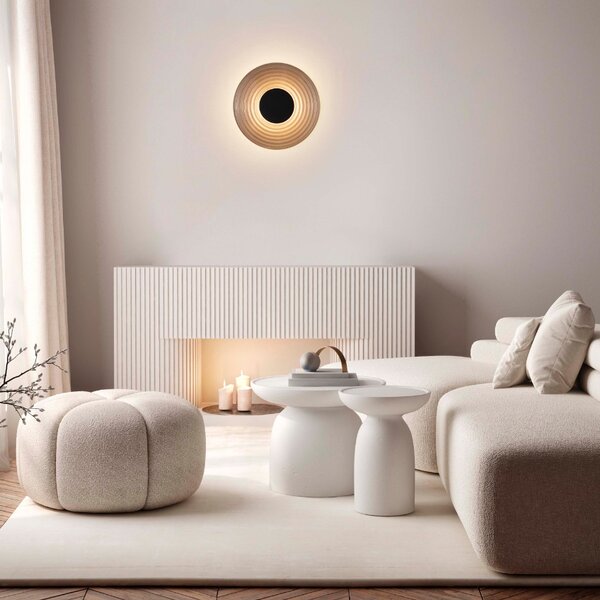 Černé skleněné nástěnné LED světlo Nova Luce Nous 30 cm