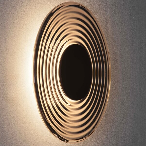 Černé skleněné nástěnné LED světlo Nova Luce Nous 30 cm