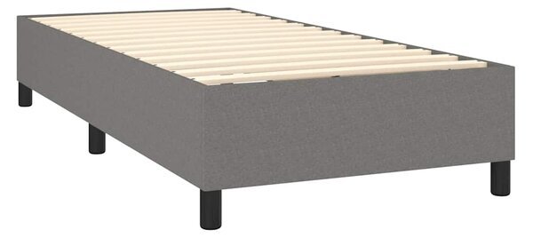 Box spring postel s matrací a LED tmavě šedá 80 x 200 cm textil 3138110