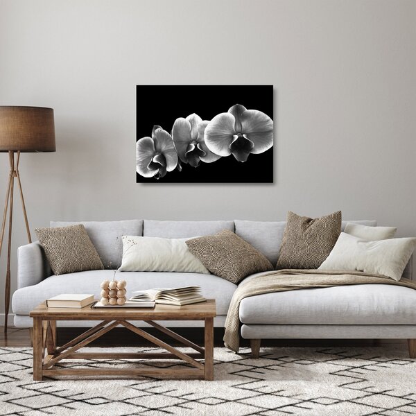 Skleněný obraz květu orchideje (70x50 cm)