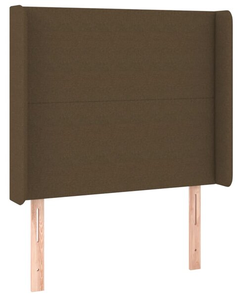 Box spring postel s matrací a LED tmavě hnědá 80x200 cm textil 3138112
