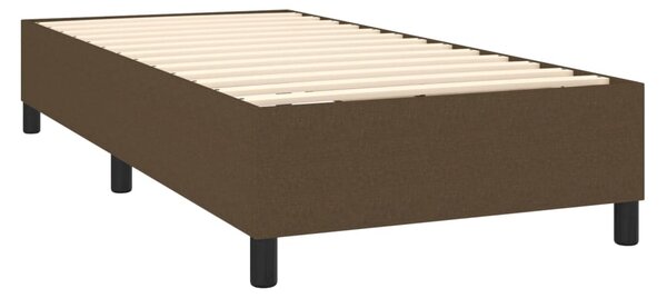 Box spring postel s matrací a LED tmavě hnědá 80x200 cm textil 3138112