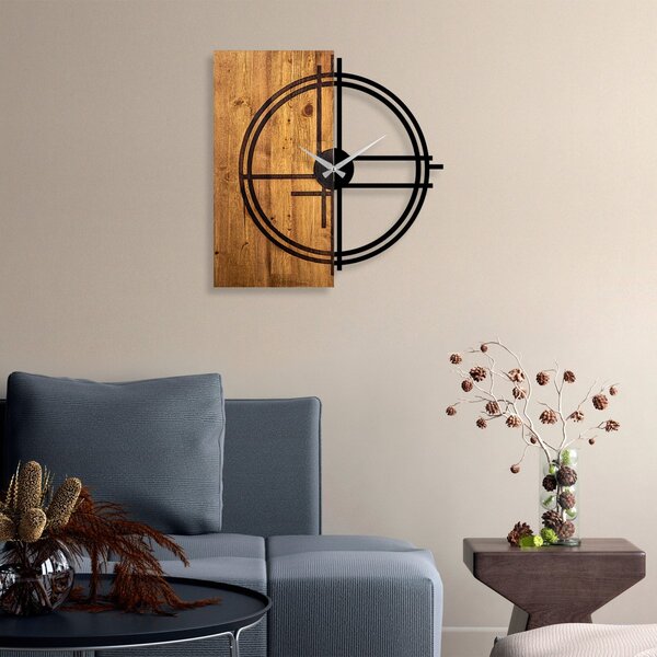 Hanah Home Nástěnné hodiny Symfony 56x58 černé