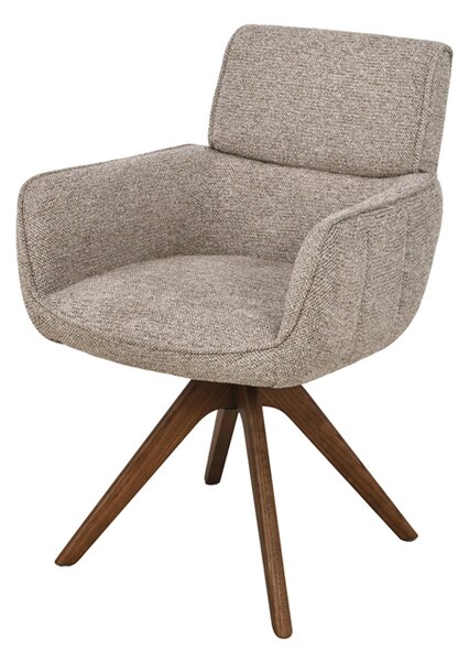 2SET jídelní židle UNIQUE taupe béžová/hnědá otočná Nábytek | Jídelní prostory | Jídelní židle | Křesložidle