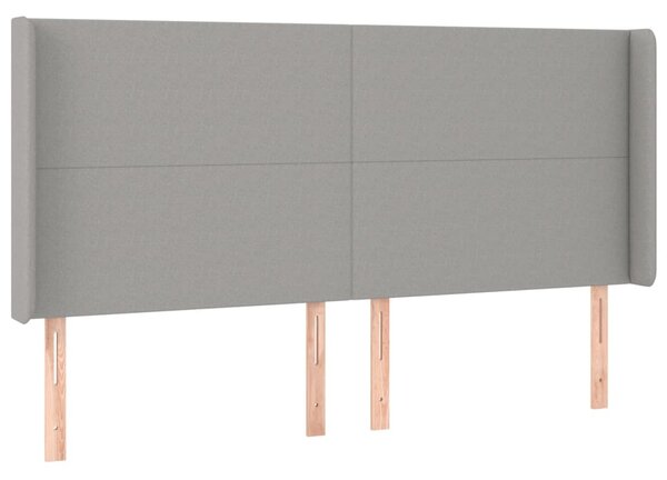 Box spring postel s matrací a LED světle šedá 160x200 cm textil 3138725