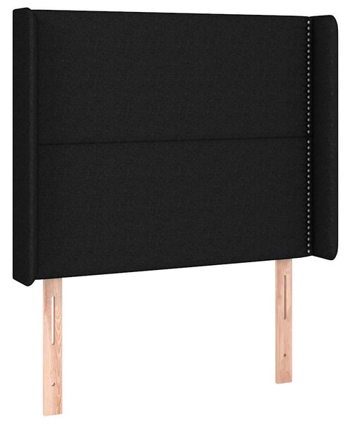 Box spring postel s matrací a LED černá 90x190 cm textil 3138759