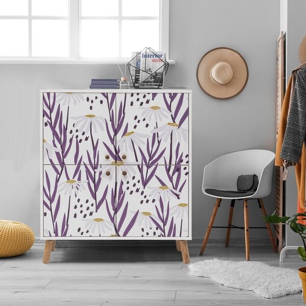 Bílá skříňka 95x111 cm Multilux – Kalune Design
