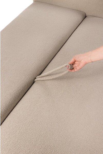 Béžová rozkládací pohovka z textilie bouclé 247 cm Quinoa – Bonami Selection