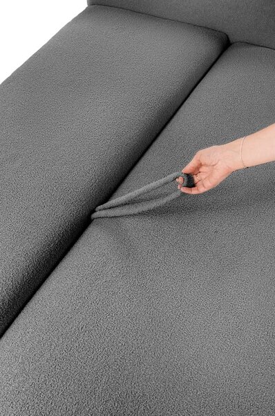Šedá rozkládací pohovka z textilie bouclé 247 cm Quinoa – Bonami Selection