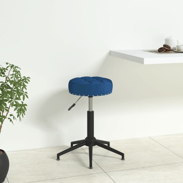 Otočná kancelářská židle modrá samet