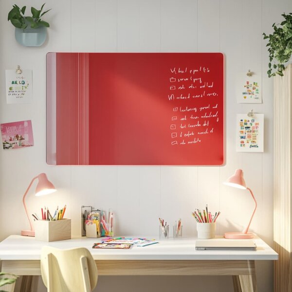 Červená korálová skleněná magnetická tabule Smatab® - 40 × 60 cm