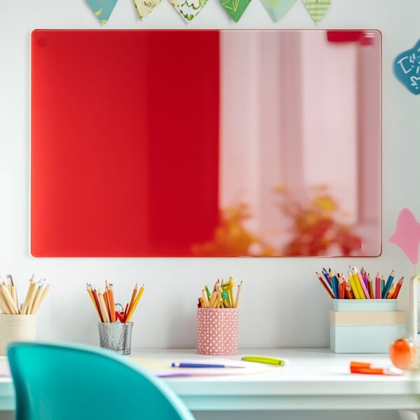 Červená korálová skleněná magnetická tabule Smatab® - 40 × 60 cm