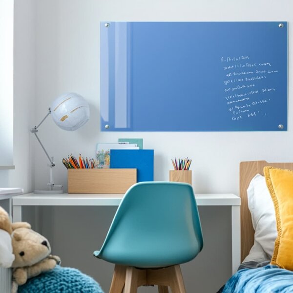Modrá coelinová skleněná magnetická tabule Smatab® - 40 × 60 cm
