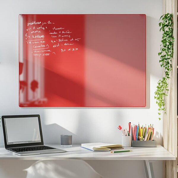 Červená korálová skleněná magnetická tabule Smatab® - 40 × 60 cm