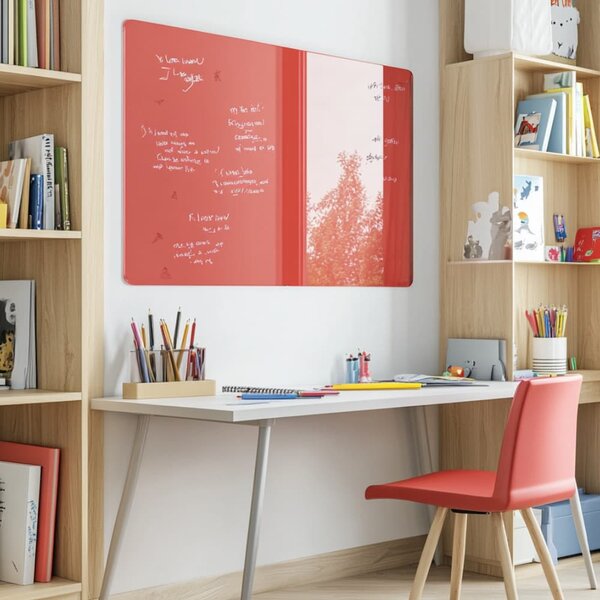 Červená korálová skleněná magnetická tabule Smatab® - 40 × 60 cm
