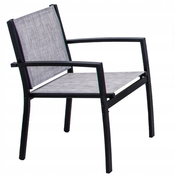 Set zahradního nábytku MIRENA černý / šedý