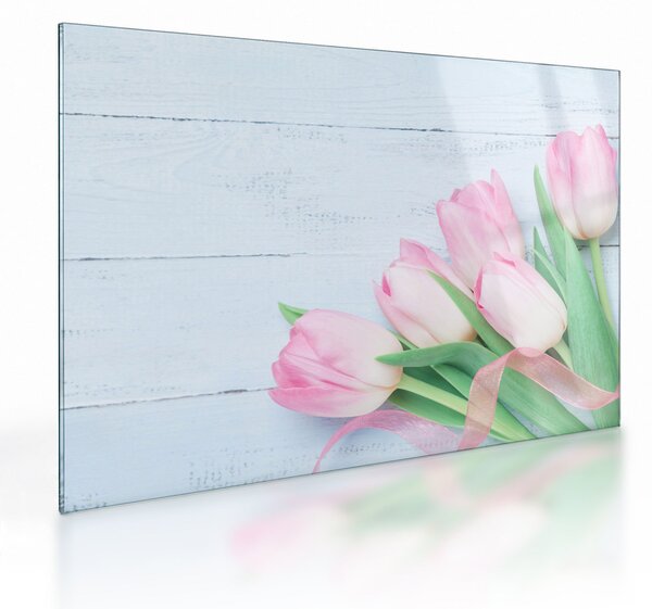 Skleněný obraz - Kytice tulipánů (70x50 cm)