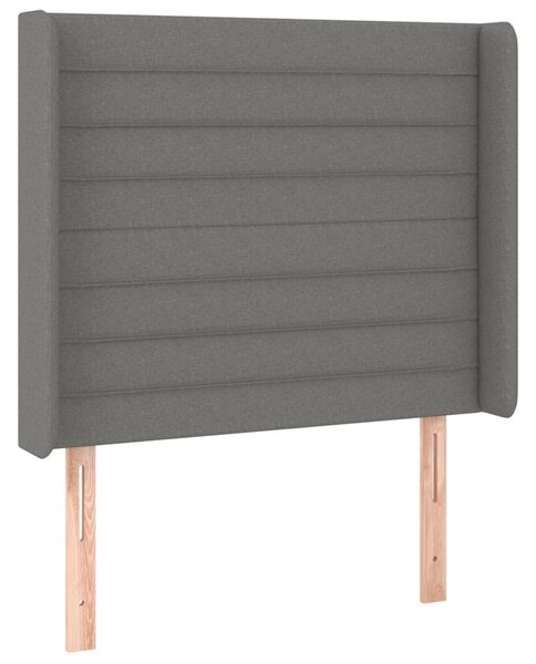 Box spring postel s matrací a LED tmavě šedá 80 x 200 cm textil 3138350