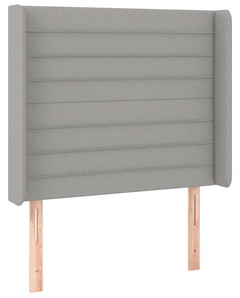 Box spring postel s matrací a LED světle šedá 90x190 cm textil 3138917